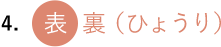 4. 表裏(ひょうり)